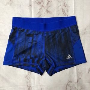 Adidas Blue and Black Techfit Shorts